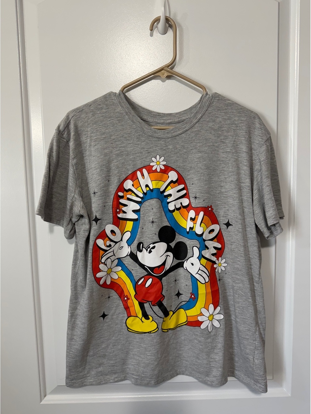 Disney XL (15-17) Heather Grey Mickey Mouse Graphic T-Shirt